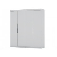 Manhattan Comfort 121GMC1 Mulberry 2 Sectional Modern Wardrobe Closet with 4 Drawers - Set of 2 in White